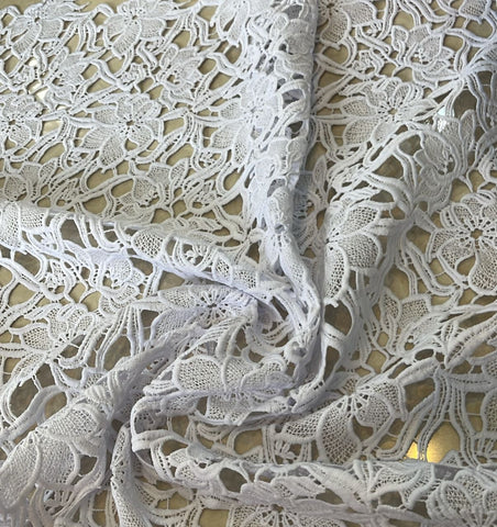 White floral guipere lace
