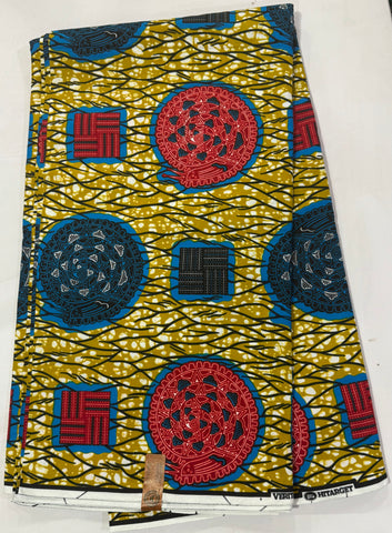 Circle and box  African wax print