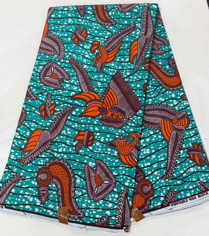 Shrimp African wax print