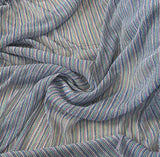 Striped shimmer pleated chiffon