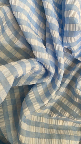 Bubble gingham cotton chiffon