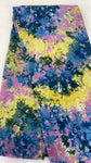 Pink yellow and blue   tie and dye African print cotton