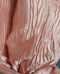 Pleated silk charmeuse