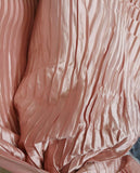 Pleated silk charmeuse