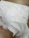 Pleated layered chiffon applique