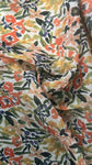 Painted floral cotton organza