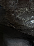 Metallic liquid micro pleated brocade