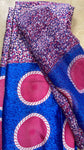 Circle border Ankara silk and chiffon set