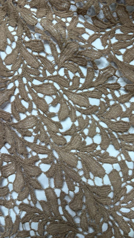 Nude floral guipere lace