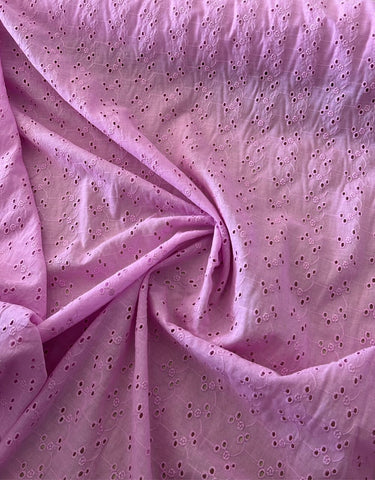 Pink tiny floral cotton lace
