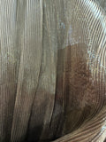Metallic liquid micro pleated brocade