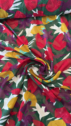 Fruit abstract  burnout chiffon