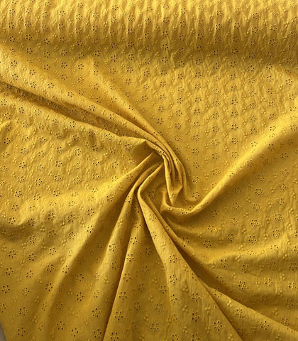 Mustard  tiny floral cotton lace