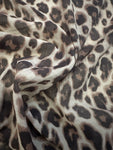Leopard print  cotton chiffon