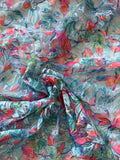 Embroidered floral tulle lace