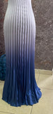 Ombre brocade asymmetrical pleated fabric (more colours available)