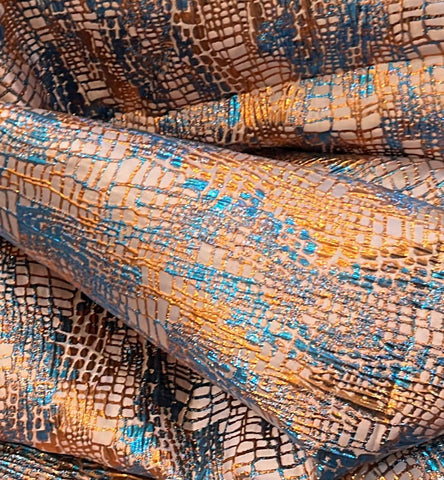 Two tone aligator brocade
