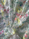 Embroidered floral tulle lace