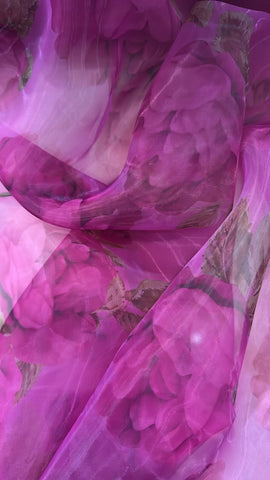 Purple rose organza