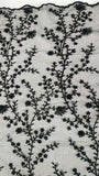 Beaded branch embroidered lace