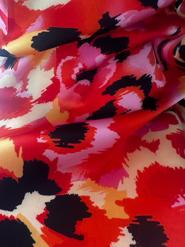 Orange abstract silk