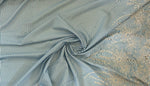 Striped embroidered border cotton