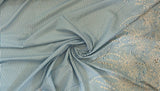 Striped embroidered border cotton