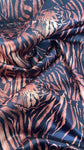 Tiger print satin