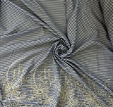 Striped embroidered border cotton