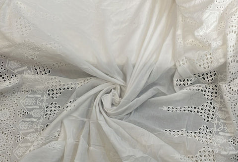 Star floral border cotton lace
