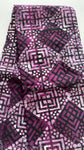 Square diamond tie and dye African print cotton
