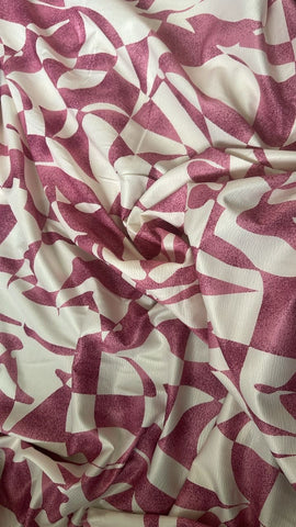 Blush and cream abstract Kara silk