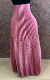 Assymetric pleated crinkle bottom