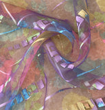 Box burnout chiffon organza