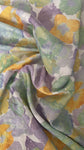 Lilac and yellow floral jacquard