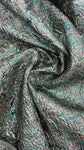 Crinkle metallic floral brocade