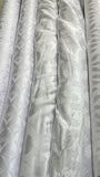 White jacquard silks