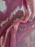 Iridescent pleated organza