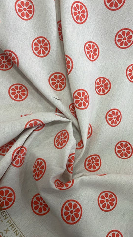 Half Orange design linen