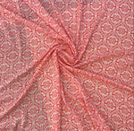 Red diamond floral rayon