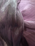 Metallic liquid micro pleated brocade