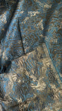 Abstract leopard print metallic brocade (available in 2 colours)
