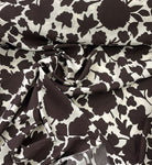 Cofee brown floral cotton