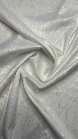 Off white scribble silk
