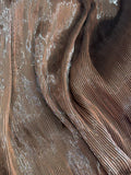 Metallic liquid micro pleated brocade