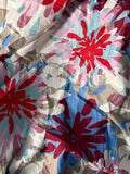 5 print blue splash floral design
