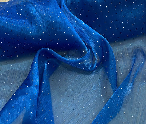 Crinkle stone organza