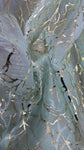 Gold metallic roots crinkle organza