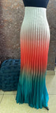 Ombre brocade asymmetrical pleated fabric (more colours available)