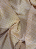 Checkered metallic linen
